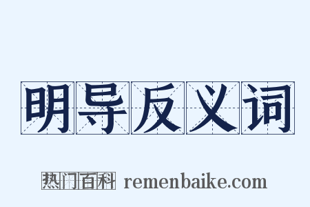 明导反义词是什么意思的图片